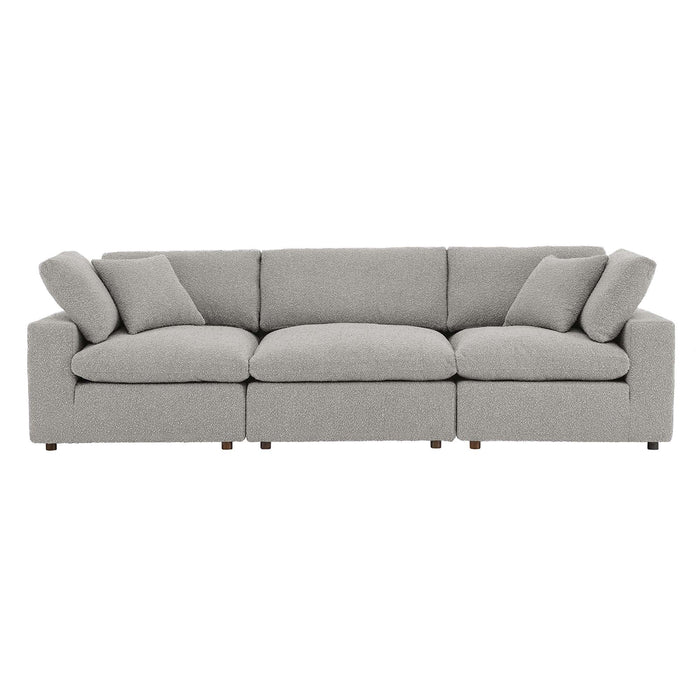 Commix Down Filled Overstuffed Boucle Fabric 3-Seater Sofa - view 15