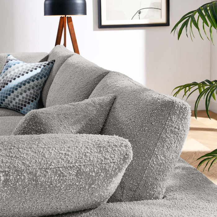 Commix Down Filled Overstuffed Boucle Fabric 3-Seater Sofa - view 14