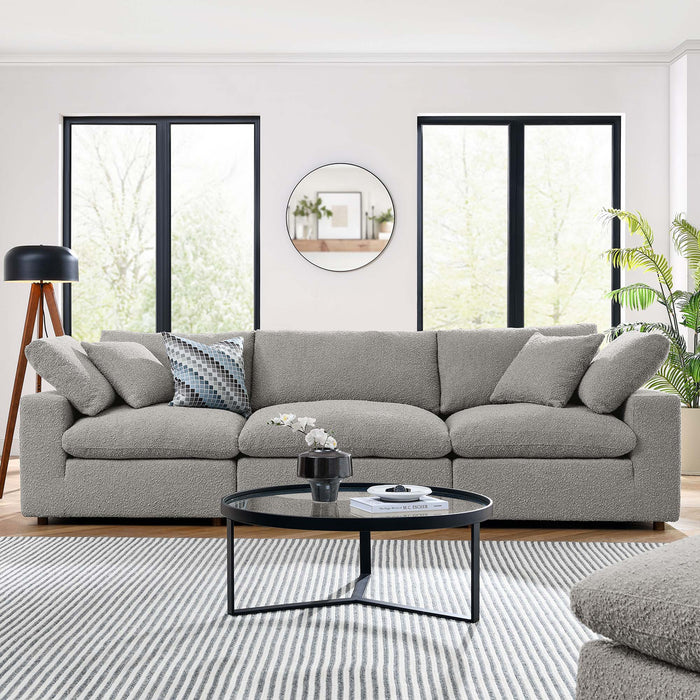 Commix Down Filled Overstuffed Boucle Fabric 3-Seater Sofa - view 11