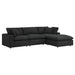 Commix Down Filled Overstuffed Boucle Fabric 4-Piece Sectional Sofa - alternate angle view