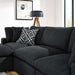 Commix Down Filled Overstuffed Boucle Fabric 4-Piece Sectional Sofa - in lifestyle setting