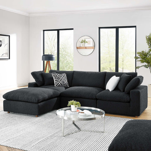 Commix Down Filled Overstuffed Boucle Fabric 4-Piece Sectional Sofa - Modway \living\sectionals