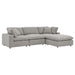 Commix Down Filled Overstuffed Boucle Fabric 4-Piece Sectional Sofa - view 12