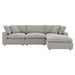 Commix Down Filled Overstuffed Boucle Fabric 4-Piece Sectional Sofa - view 15