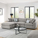Commix Down Filled Overstuffed Boucle Fabric 4-Piece Sectional Sofa - view 11