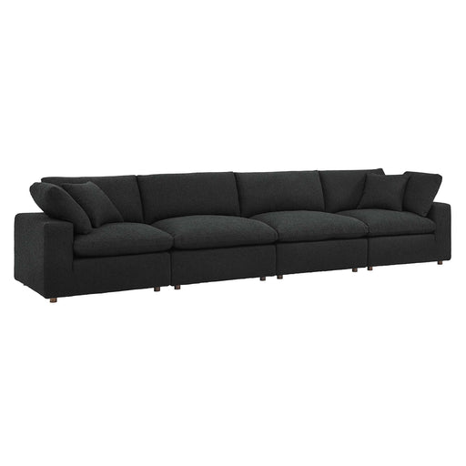 Commix Down Filled Overstuffed Boucle Fabric 4-Seater Sofa by Modway - angle view