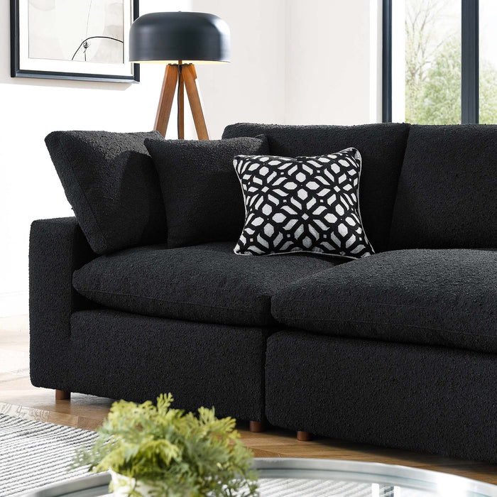 Commix Down Filled Overstuffed Boucle Fabric 4-Seater Sofa by Modway - detail close-up