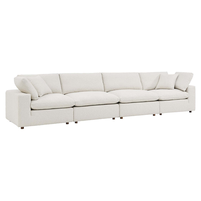 Commix Down Filled Overstuffed Boucle Fabric 4-Seater Sofa by Modway - lifestyle in-use