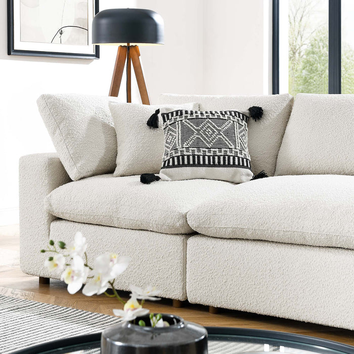 Commix Down Filled Overstuffed Boucle Fabric 4-Seater Sofa by Modway - feature highlight