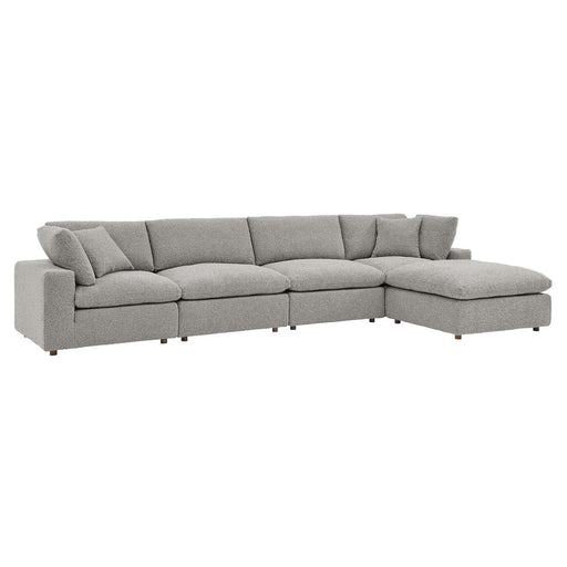 Commix Overstuffed Boucle Fabric Sectional Sofa - view 20