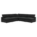 Modway Furniture Commix Down Filled Overstuffed Boucle Fabric 5-Piece Sectional Sofa Black 80 x 160 x 20