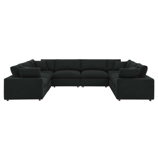 Commix Down Filled Overstuffed Boucle Fabric 8-Piece Sectional Sofa by Modway - angle view