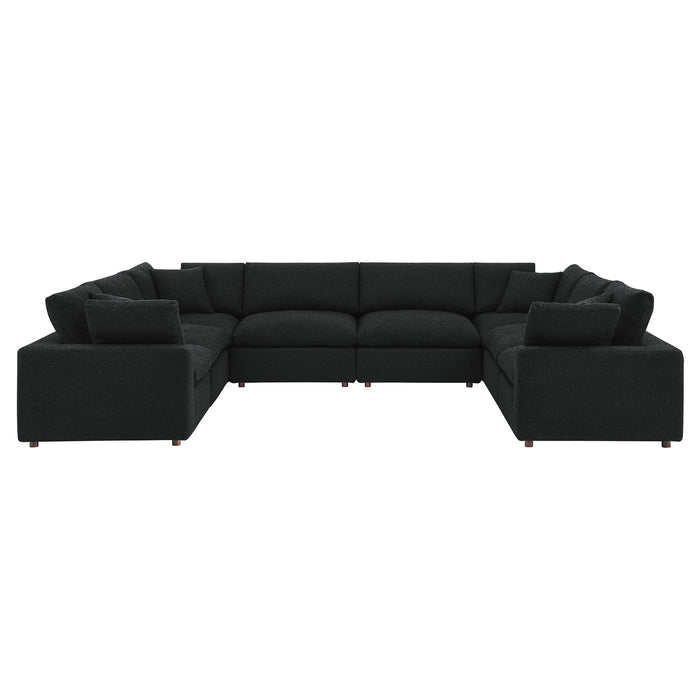Commix Down Filled Overstuffed Boucle Fabric 8-Piece Sectional Sofa by Modway - angle view