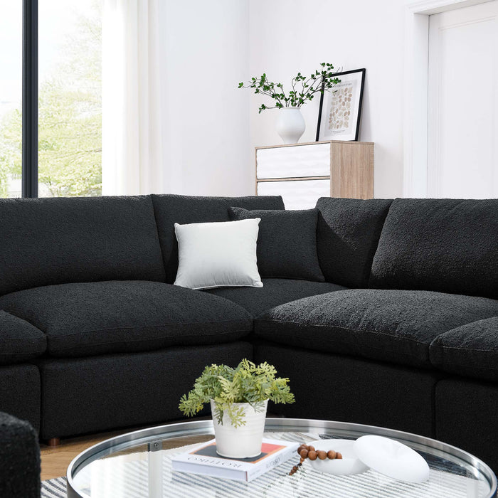 Commix Down Filled Overstuffed Boucle Fabric 8-Piece Sectional Sofa by Modway - detail close-up