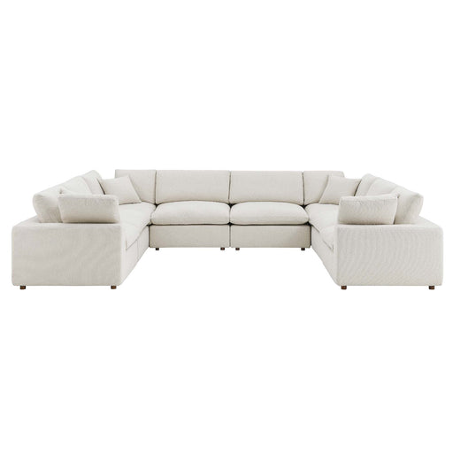 Commix Down Filled Overstuffed Boucle Fabric 8-Piece Sectional Sofa by Modway - lifestyle in-use