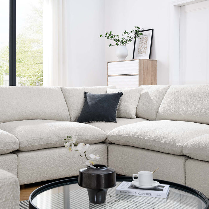 Commix Down Filled Overstuffed Boucle Fabric 8-Piece Sectional Sofa by Modway - feature highlight