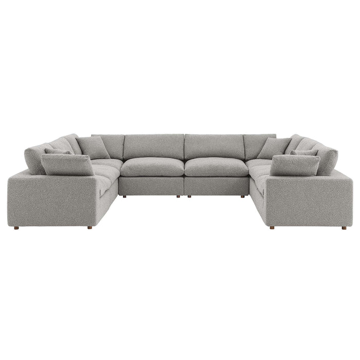 Commix Down Filled Overstuffed Boucle Fabric 8-Piece Sectional Sofa by Modway - control panel detail