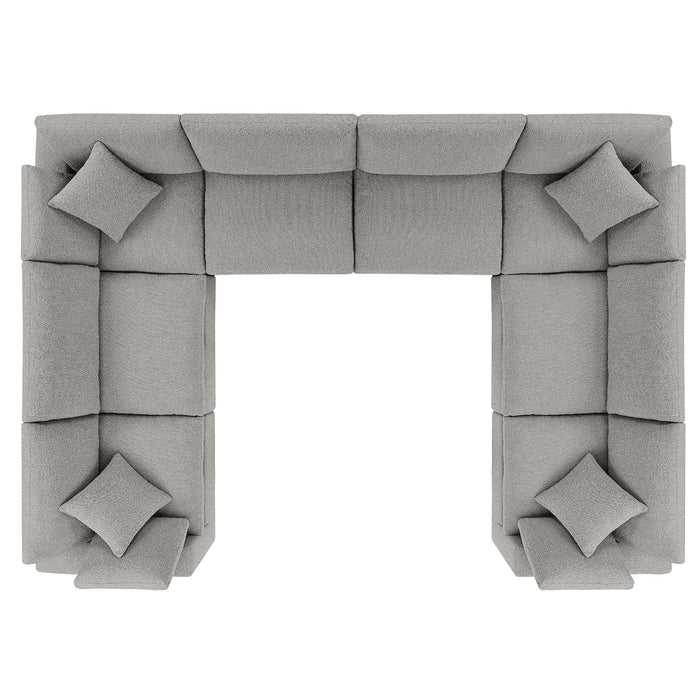 Commix Down Filled Overstuffed Boucle Fabric 8-Piece Sectional Sofa by Modway - product label