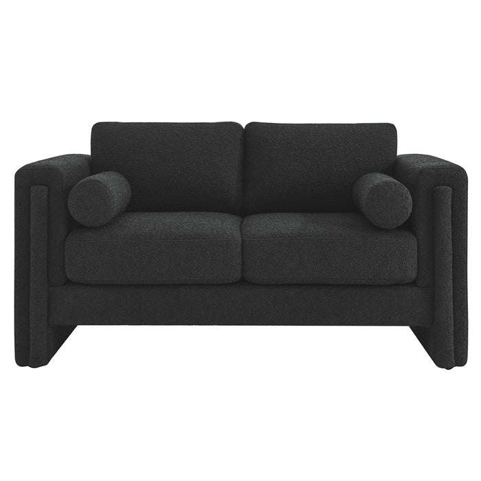Visible Boucle Fabric Loveseat - view 8