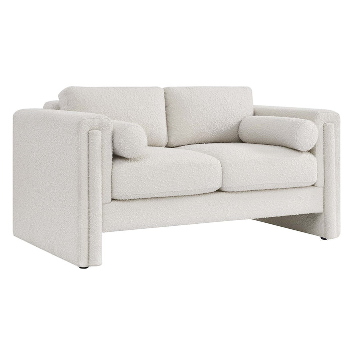 Visible Boucle Fabric Loveseat - view 11