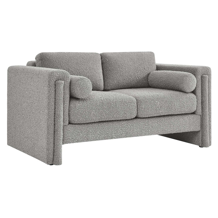 Visible Boucle Fabric Loveseat - view 20