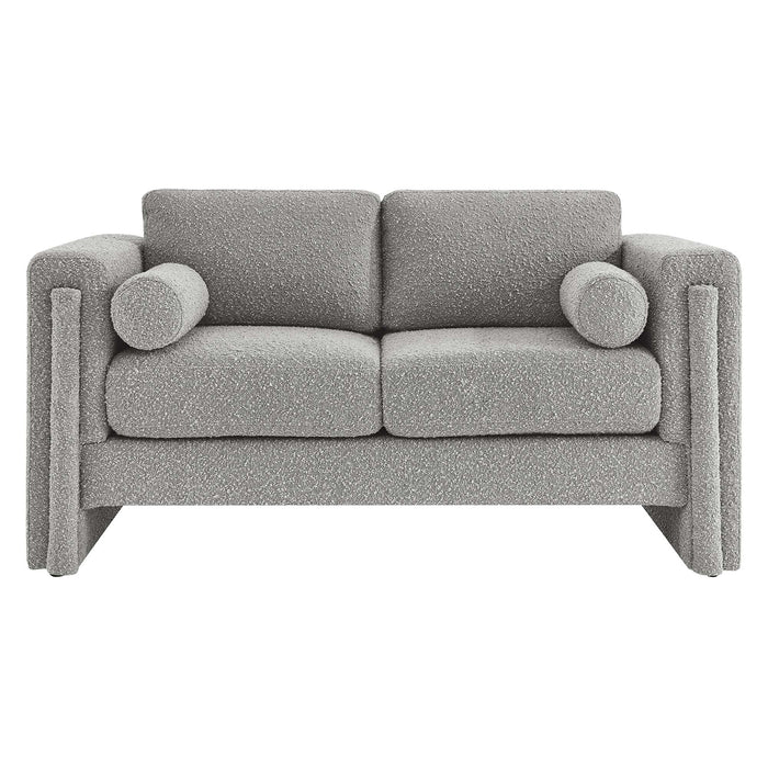Visible Boucle Fabric Loveseat - view 26