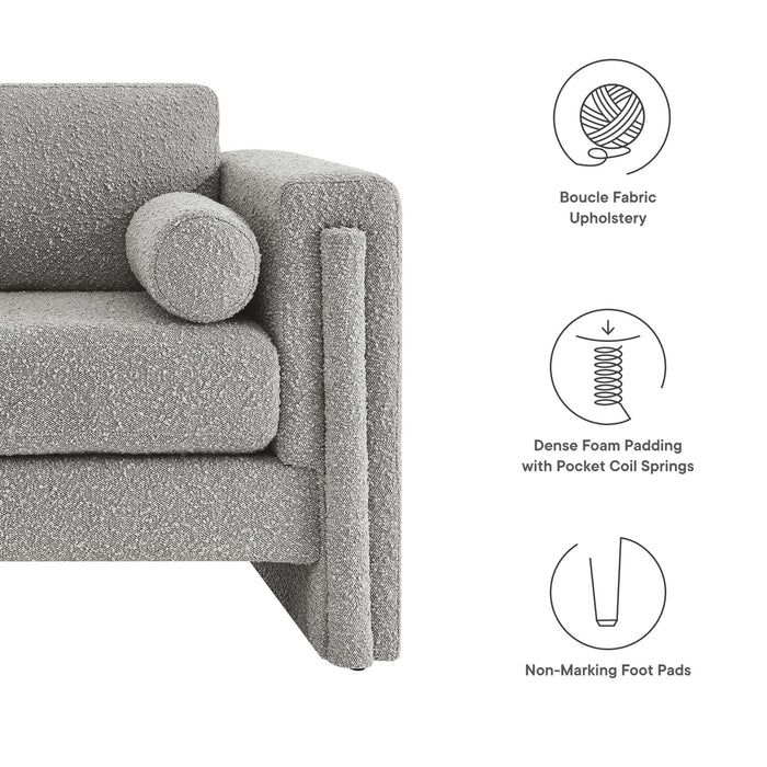 Visible Boucle Fabric Loveseat - view 21