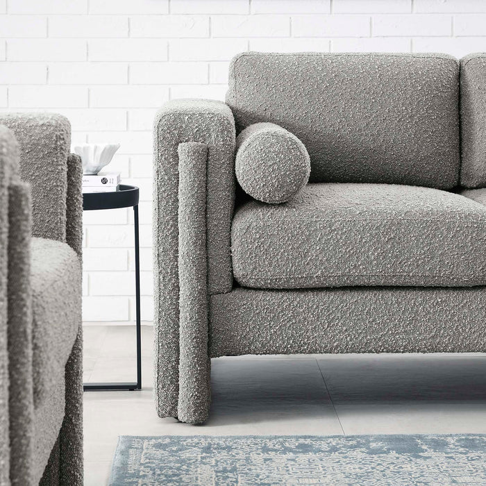 Visible Boucle Fabric Loveseat - view 23