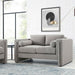 Visible Boucle Fabric Loveseat - view 19