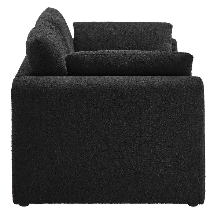 Waverly Boucle Fabric Sofa - Luxurious Modern Design with Removable Cushions & Adjustable Feet