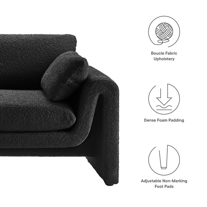 Waverly Boucle Fabric Sofa - Luxurious Modern Design with Removable Cushions & Adjustable Feet