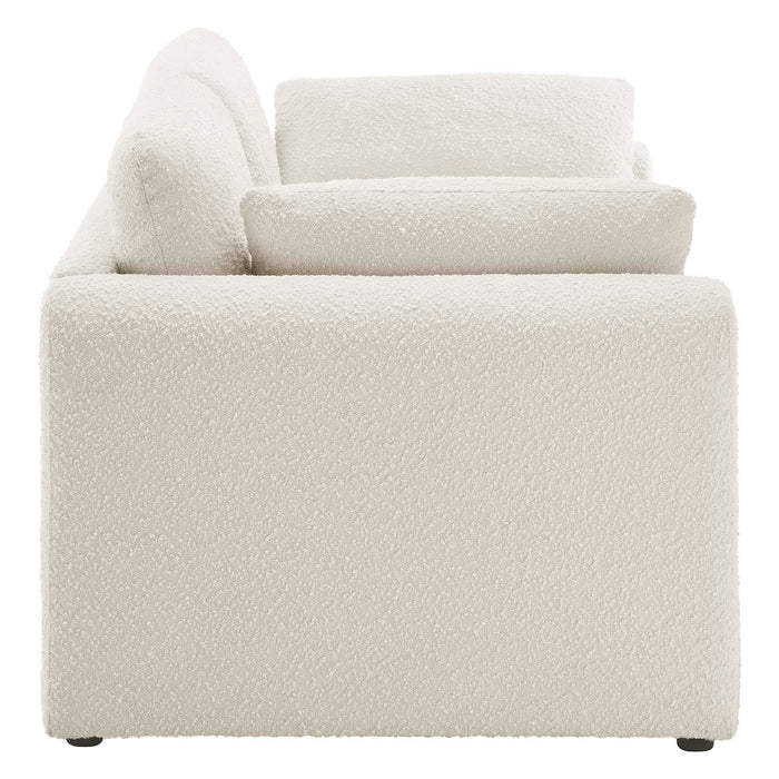 Waverly Boucle Fabric Sofa - Luxurious Modern Design with Removable Cushions & Adjustable Feet