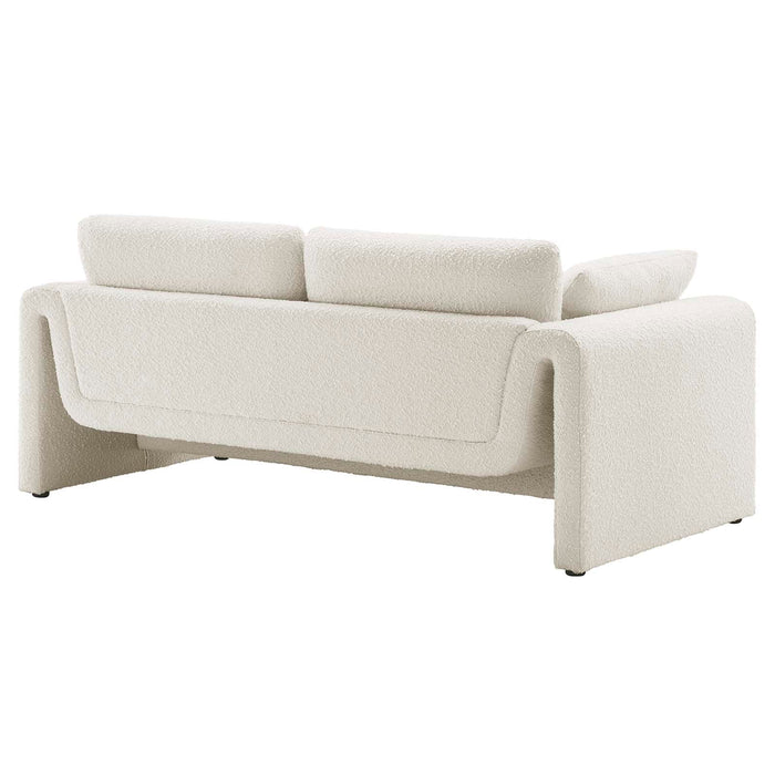 Waverly Boucle Fabric Sofa - Luxurious Modern Design with Removable Cushions & Adjustable Feet