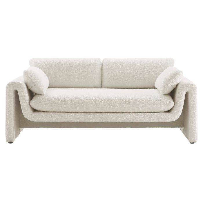 Waverly Boucle Fabric Sofa - Luxurious Modern Design with Removable Cushions & Adjustable Feet