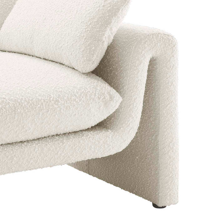 Waverly Boucle Fabric Sofa - Luxurious Modern Design with Removable Cushions & Adjustable Feet