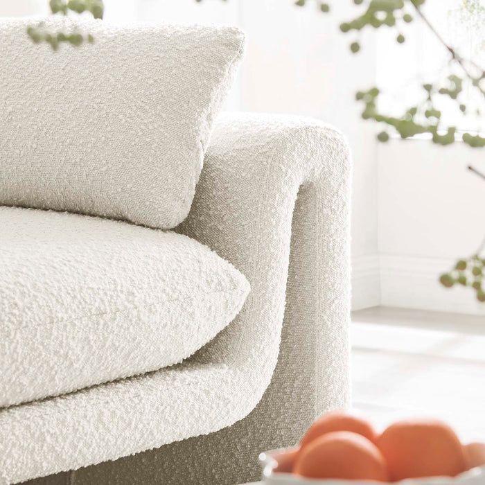 Waverly Boucle Fabric Sofa - Luxurious Modern Design with Removable Cushions & Adjustable Feet