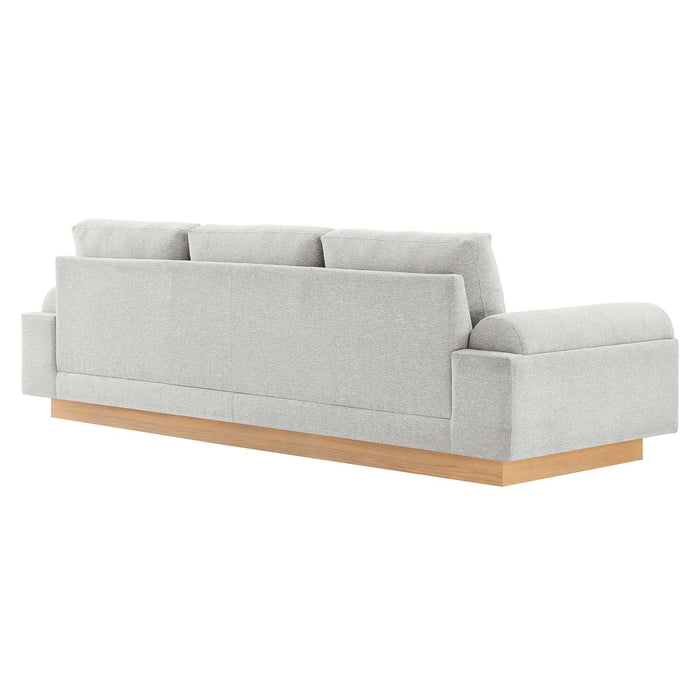 Oasis Upholstered Fabric Sofa - Modern Luxury Couch with Cozy Bolster Armrests & Stain Resistance