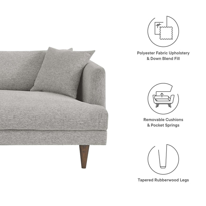 Zoya Upholstered Down-Filled Sofa - Luxurious Comfort for Modern Living Rooms and Family Spaces