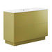 Quantum Bathroom Vanity Basin Included White Gold / 48" Single
