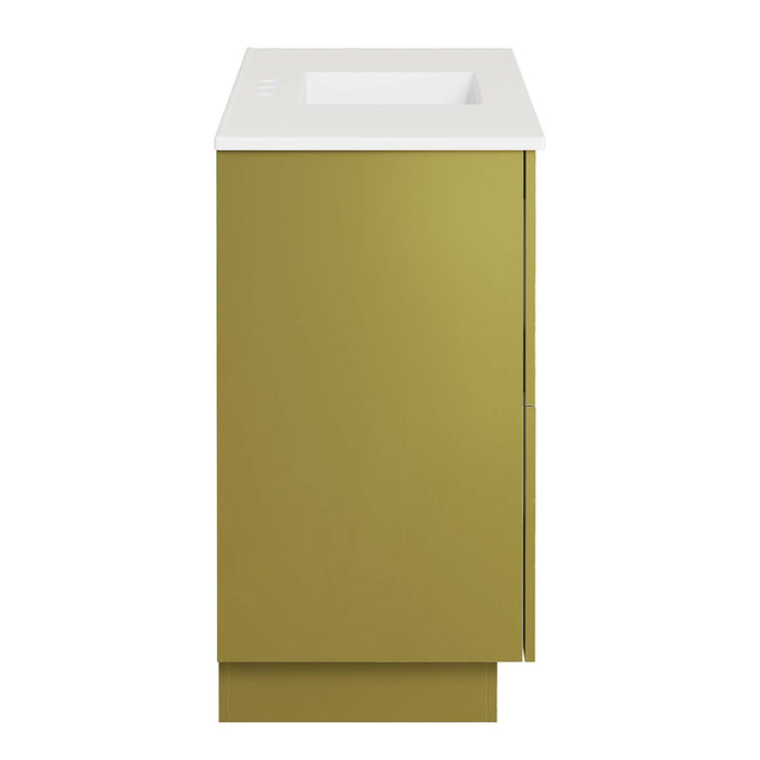 Quantum Bathroom Vanity Basin Included White Gold / 48" Single