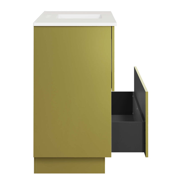 Quantum Bathroom Vanity Basin Included White Gold / 48" Single