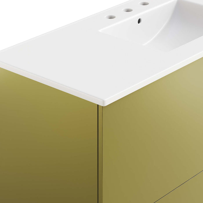 Quantum Bathroom Vanity Basin Included White Gold / 48" Single