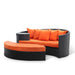 Taiji Outdoor Patio Wicker Daybed - in lifestyle setting