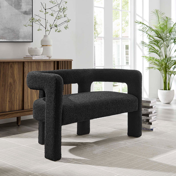 Kayla Boucle Upholstered Loveseat - Modway \living\loveseats