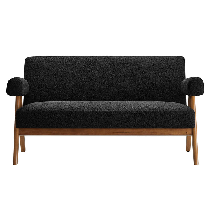 Lyra Boucle Fabric Loveseat - view 8