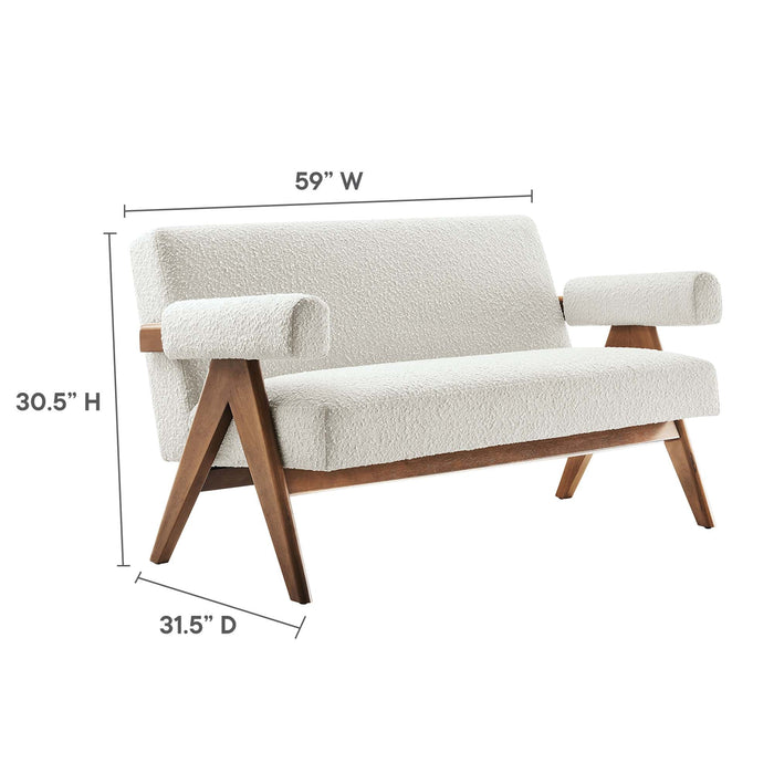 Lyra Boucle Fabric Loveseat - view 13