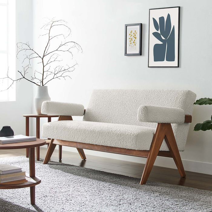 Lyra Boucle Fabric Loveseat - view 10