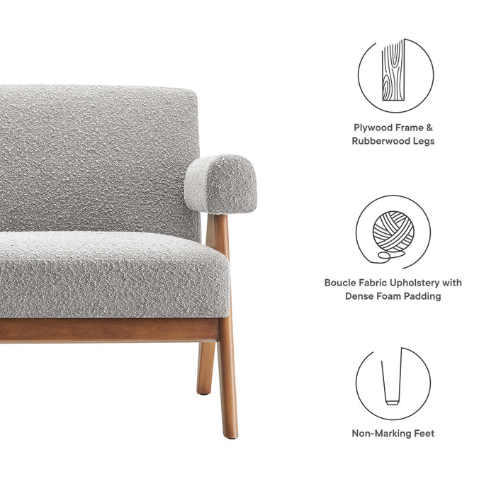 Lyra Boucle Fabric Loveseat - view 21