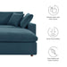 Commix Down Filled Overstuffed Sectional Sofa and Ottoman Set - detail close-up
