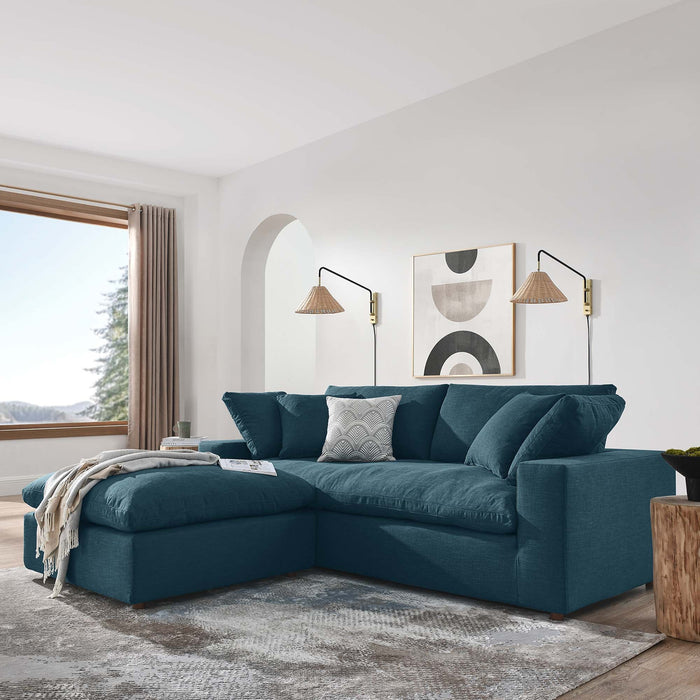 Commix Down Filled Overstuffed Sectional Sofa and Ottoman Set - Modway \living\sectionals